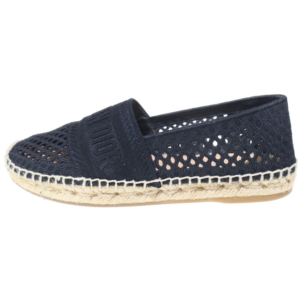 Dior Espadrille Slip on Low Cut Shoes Black