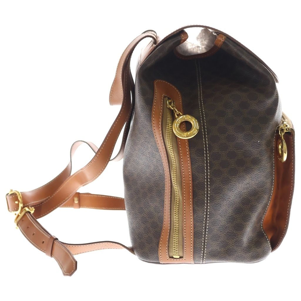 Celine Macadam Backpack Brown Leather Gold — view 3