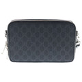 Gucci GG Supreme Canvas Shoulder Bag Silver Black