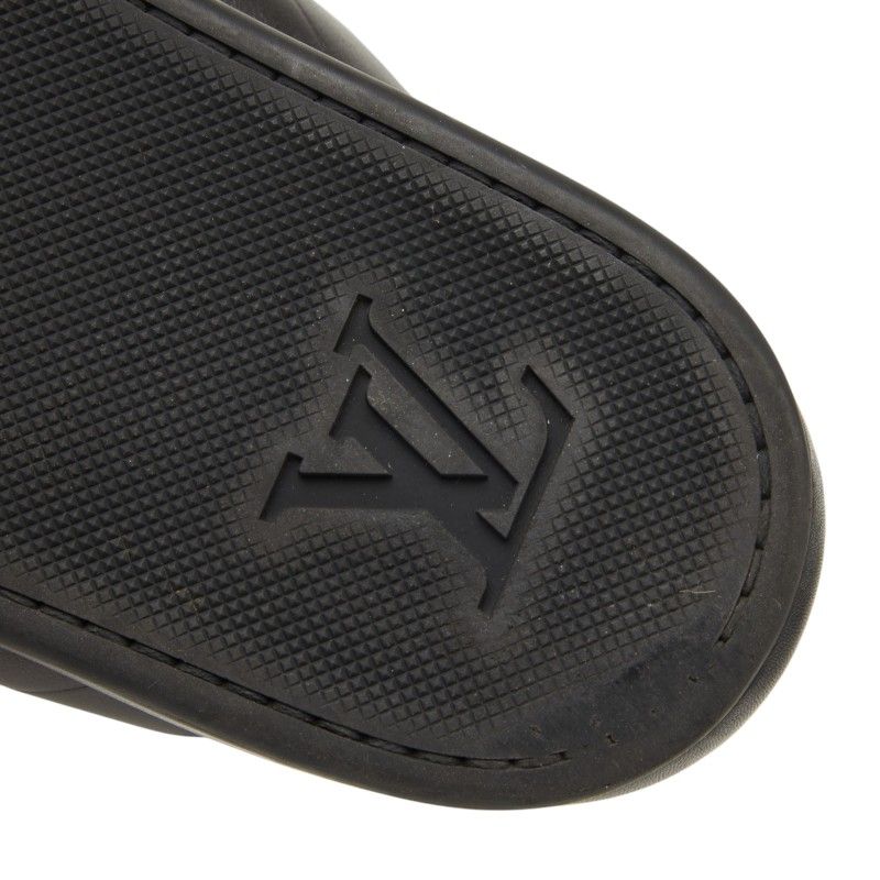 Louis Vuitton Pioneer Line Sandals 7 Black Leather — view 6