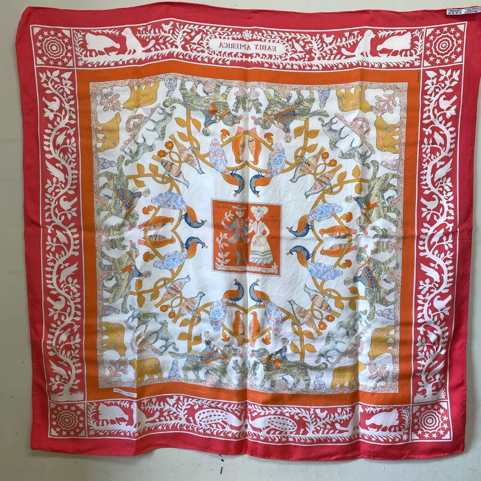 Hermes Carre 90 Early America Vintage Scarf Silk — view 2