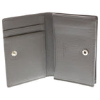 Saint Laurent Paris Tiny Wallet Logo Print Leather Bifold Gray — view 4