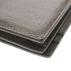 Saint Laurent Paris Tiny Wallet Logo Print Leather Bifold Gray — view 5
