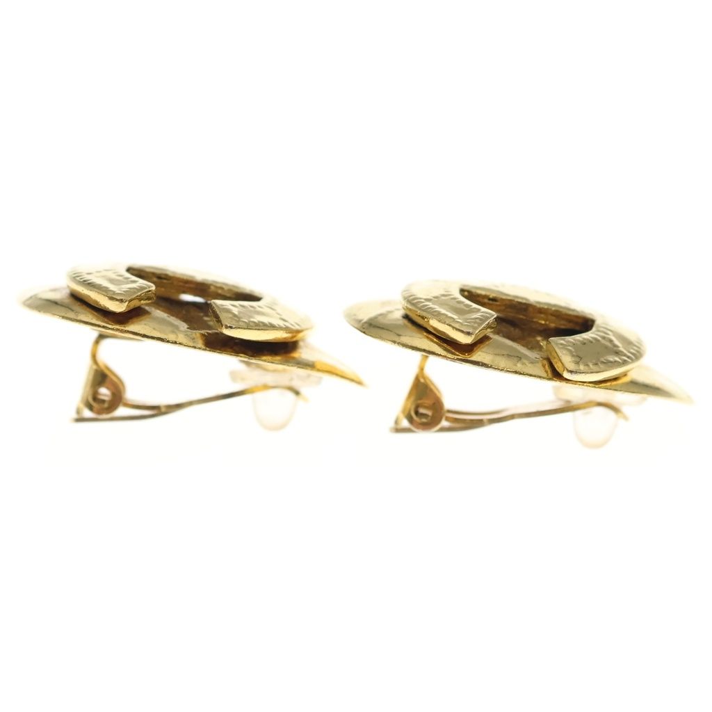Chanel Vintage CC Logo Earrings Gold — view 3
