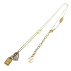 Louis Vuitton Nanogram Miniature Name Tag Pendant Chain Silver Gold — view 2
