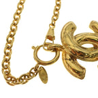 Chanel CC Logo Quilted Pendant Chain Gold — view 4