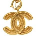 Chanel CC Logo Quilted Pendant Chain Gold — view 5