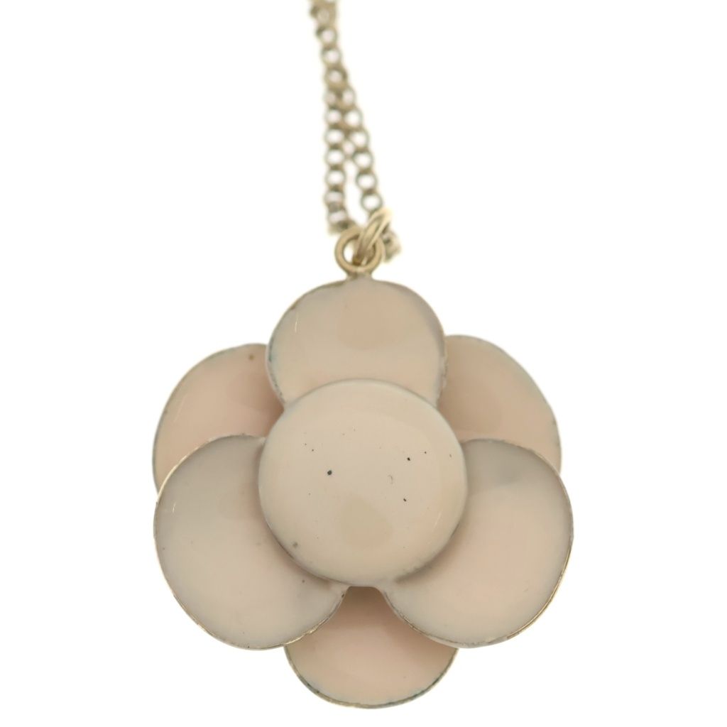 Chanel Camellia Pendant Chain Gold Beige — view 5