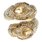 Gucci Duonisos Rhinestone Ring Gold #xs — view 4