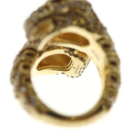 Gucci Duonisos Rhinestone Ring Gold #xs — view 5