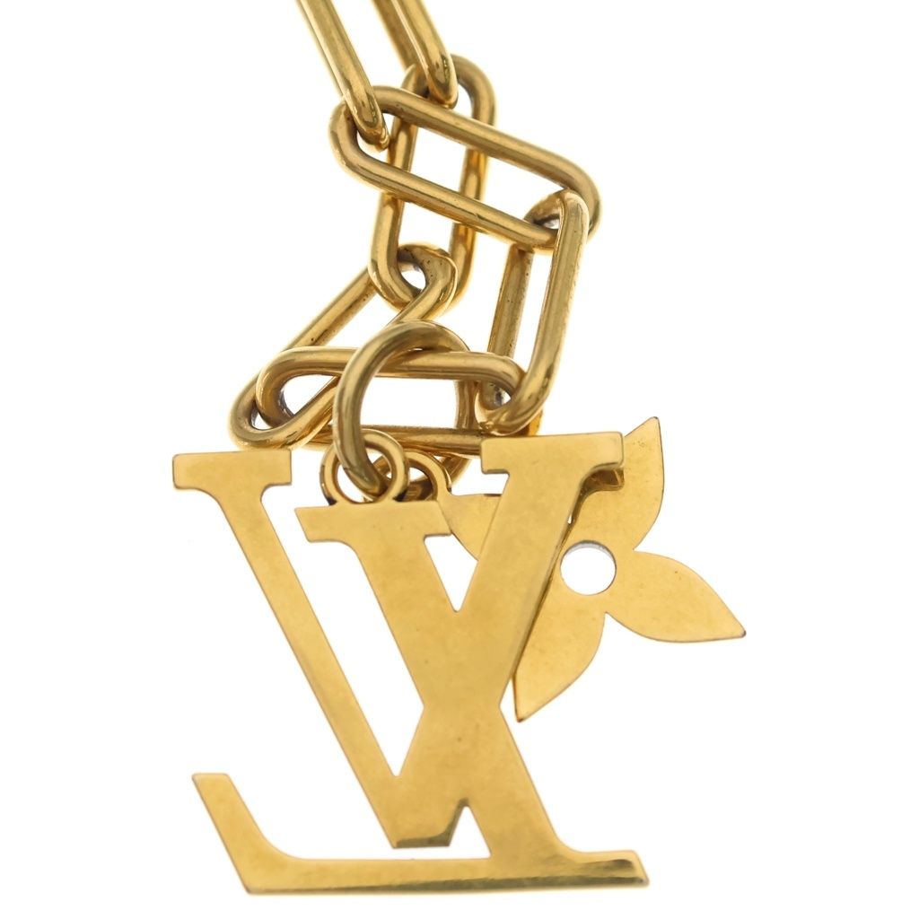 Louis Vuitton Collier Flower Necklace LV Initial Gold — view 6