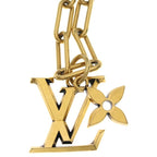 Louis Vuitton Collier Flower Necklace LV Initial Gold — view 3