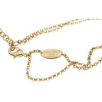 Louis Vuitton Necklace LV Logo Rhinestone Double Strand Pendant Chain Gold — view 4