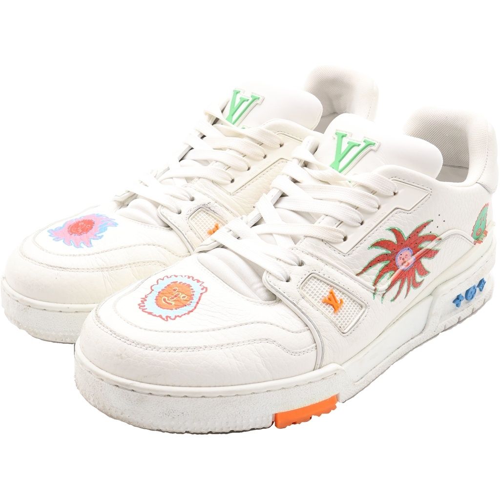 Louis Vuitton YK Yayoi Kusama LV Trainer Low Cut Sneakers White — view 2