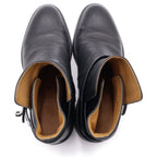 Hermes Veo Jodhpur Leather Short Boots Black — view 4
