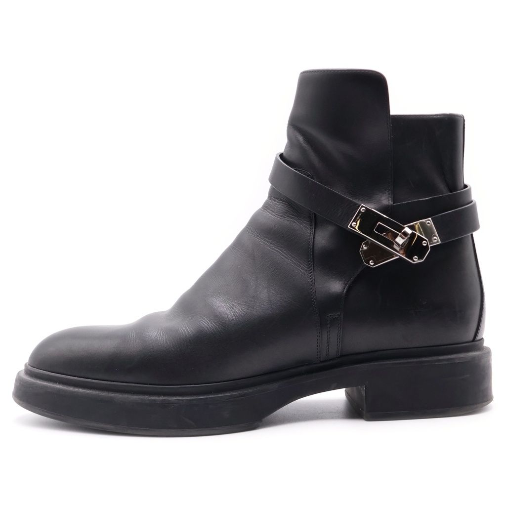 Hermes Veo Jodhpur Leather Short Boots Black