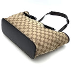Gucci GG Canvas Tote Leather Brown — view 2