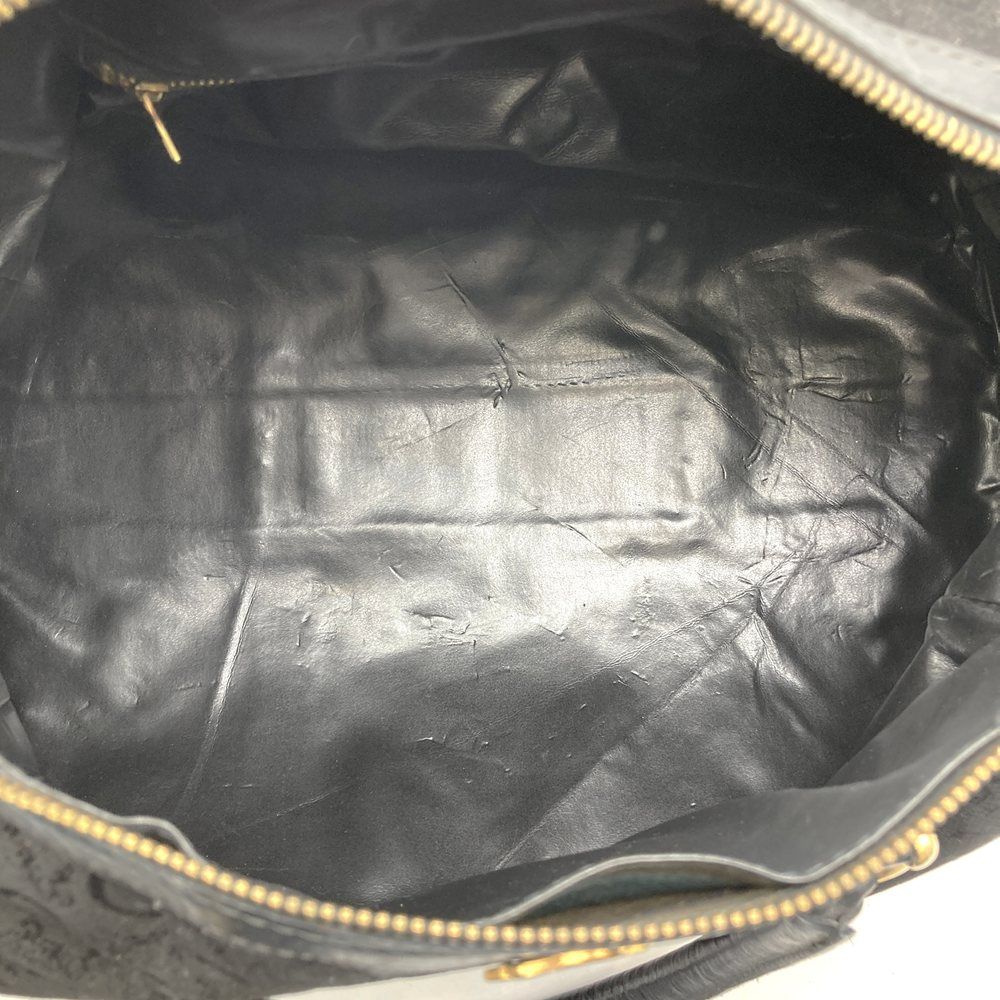 Celine C Macadam Boston Bag Canvas Leather Black Vintage — view 6
