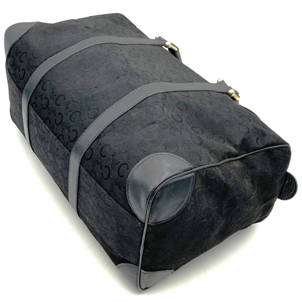 Celine C Macadam Boston Bag Canvas Leather Black Vintage — view 2