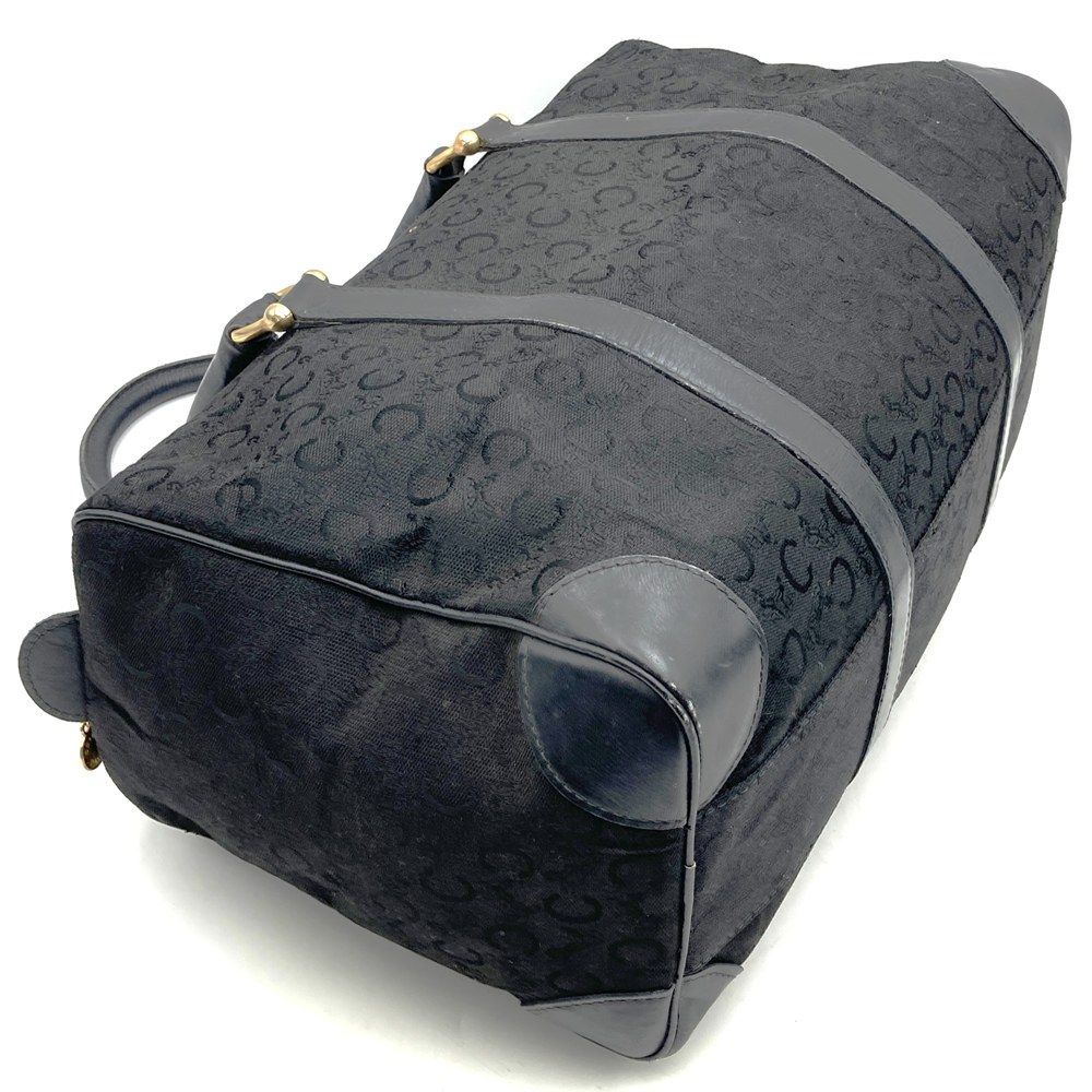 Celine C Macadam Boston Bag Canvas Leather Black Vintage — view 3