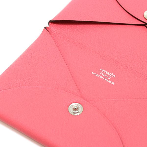 Hermes Calvi Card Case Color Roseuete Business Holder — view 5
