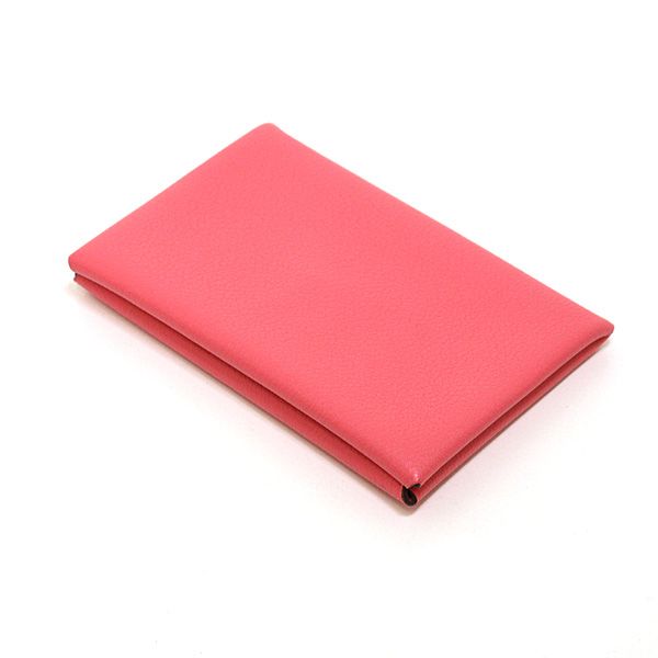 Hermes Calvi Card Case Color Roseuete Business Holder — view 2