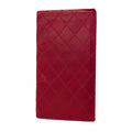 Chanel Long Bill Holder Bicolor Leather Red Wallet