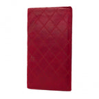 Chanel Long Bill Holder Bicolor Leather Red Wallet