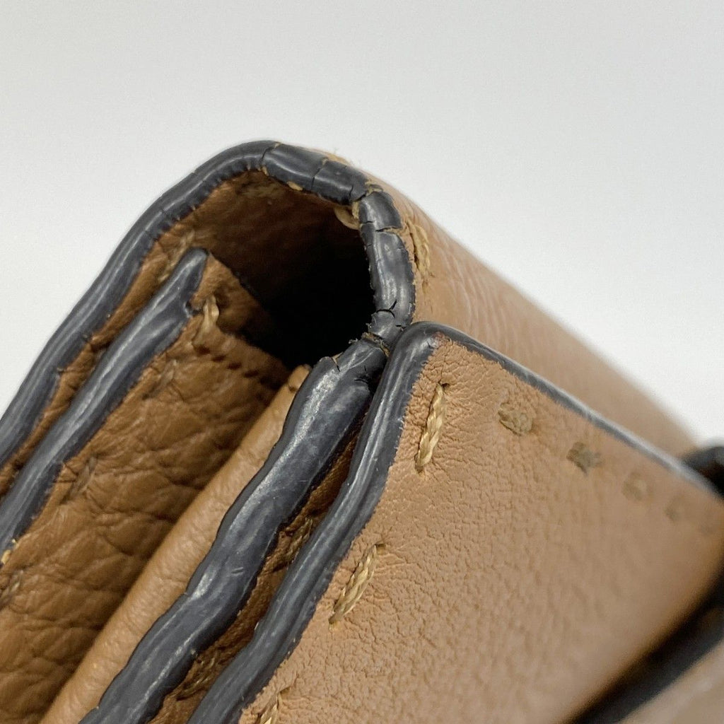 Fendi Wallet Selleria Leather Brown Silver — view 5