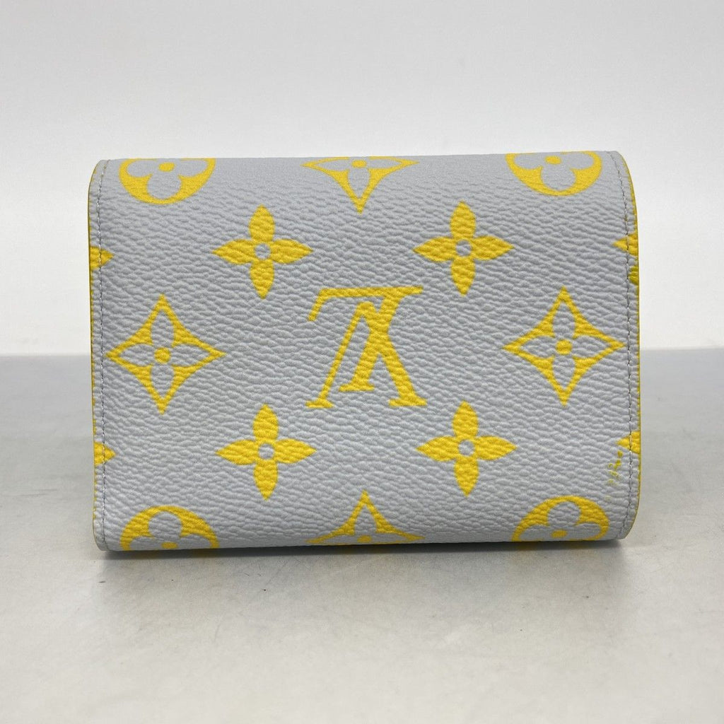 Louis Vuitton Trifold Wallet Monogram Glow Victor Blue Yellow — view 7