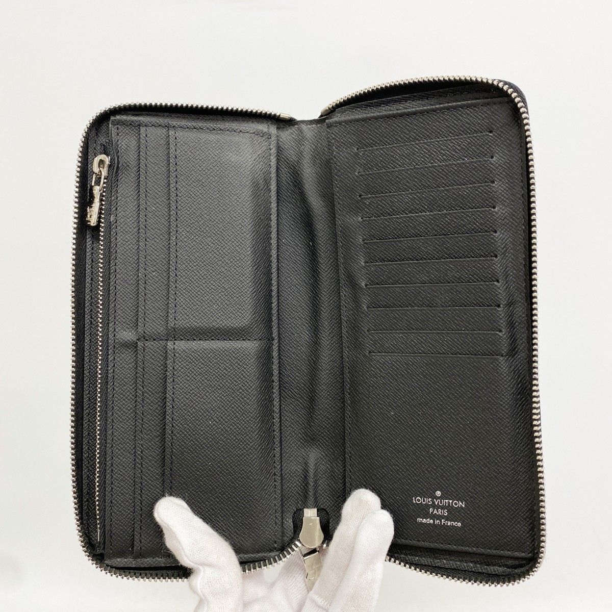 Louis Vuitton Wallet Damier Graphite Zippy Vertical Gray Black — view 3