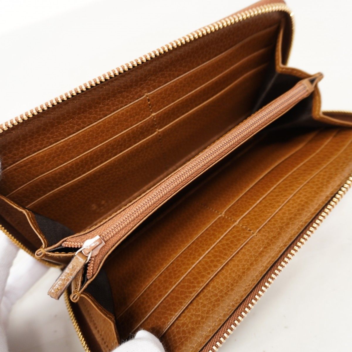 Gucci Wallet GG Canvas Brown Champagne Gold — view 4