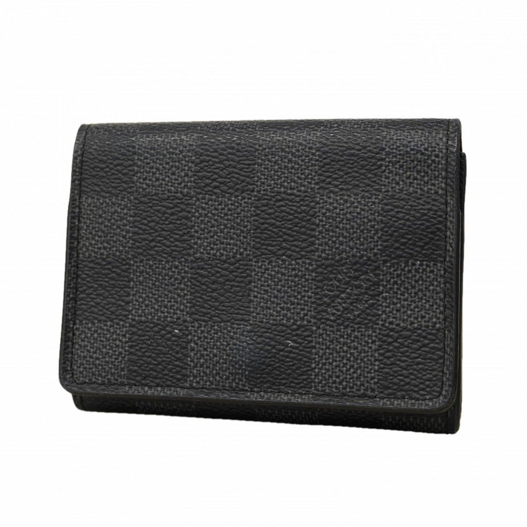 Louis Vuitton Card Case Damier Graphite Envelope Business Holder Gray Black