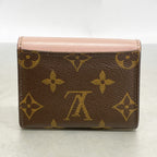 Louis Vuitton Trifold Wallet Monogram Portefeuille Zoe Brown Rose Velours — view 9