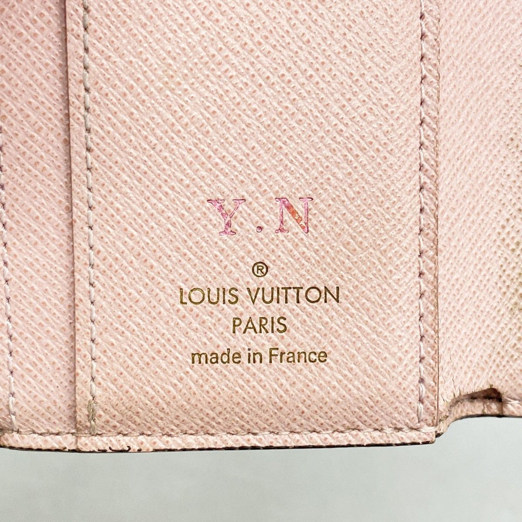 Louis Vuitton Trifold Wallet Monogram Portefeuille Zoe Brown Rose Velours — view 4