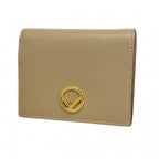 Fendi Wallet Leather Beige Gold