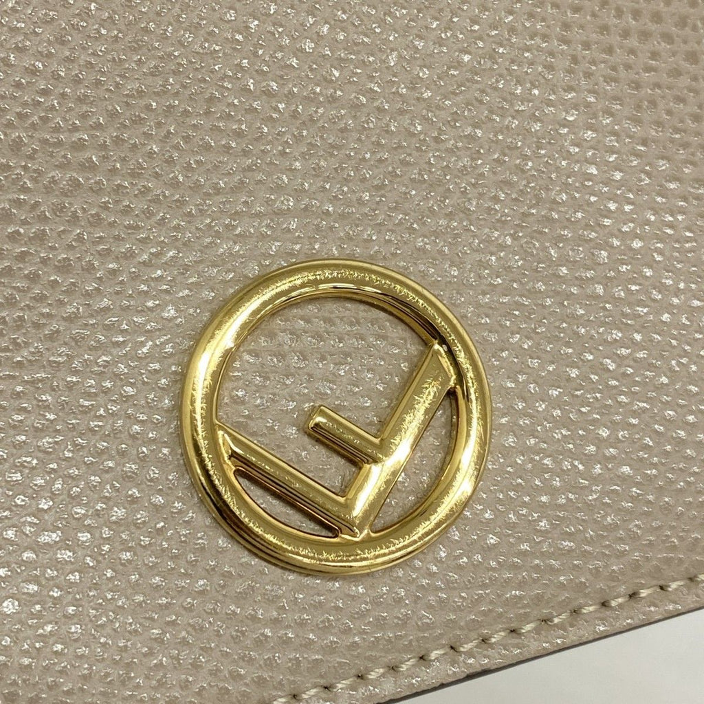 Fendi Wallet Leather Beige Gold — view 7