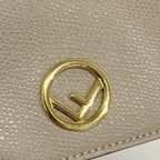 Fendi Wallet Leather Beige Gold — view 7