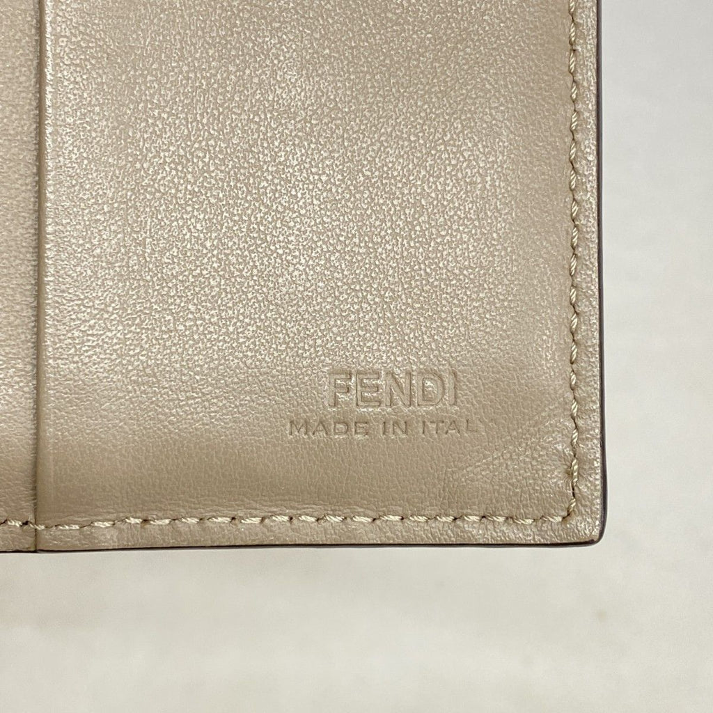 Fendi Wallet Leather Beige Gold — view 4