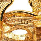 Chanel Quilted CC Logo Earrings Gold Plated — view 6