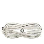 Chanel CC Logo Vintage Brooch Rope Motif Silver Metal — view 2