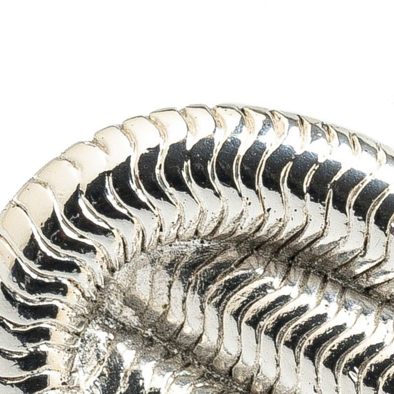 Chanel CC Logo Vintage Brooch Rope Motif Silver Metal — view 3