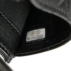 Chanel Quilted CC Logo Camellia Mini Chain Shoulder Wallet Black Lambskin — view 8