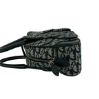Dior Double Saddle Bag Trotter Pattern Canvas Leather Black — view 5
