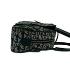 Dior Double Saddle Bag Trotter Pattern Canvas Leather Black — view 6