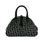 Dior Double Saddle Bag Trotter Pattern Canvas Leather Black — view 3