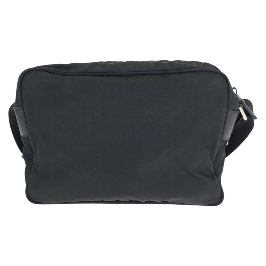 Prada Tessuto Black Silver Nylon Shoulder — view 2