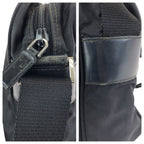Prada Tessuto Black Silver Nylon Shoulder — view 6