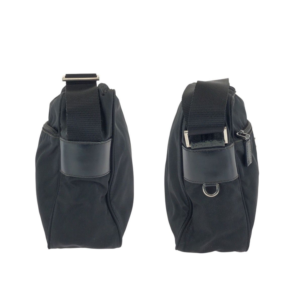 Prada Tessuto Black Silver Nylon Shoulder — view 8