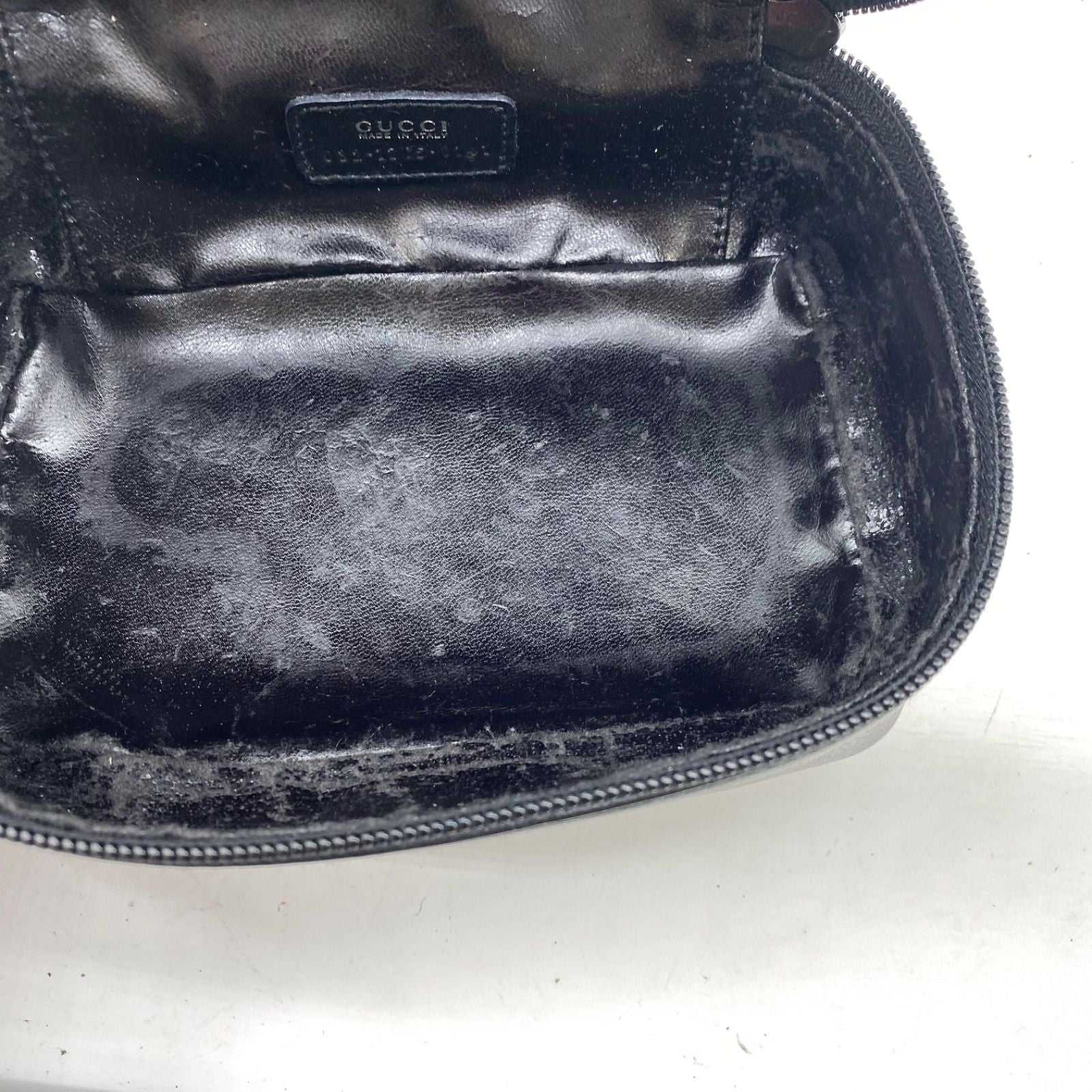 Gucci Horsebit Hand Vanity Pouch Leather Black — view 6